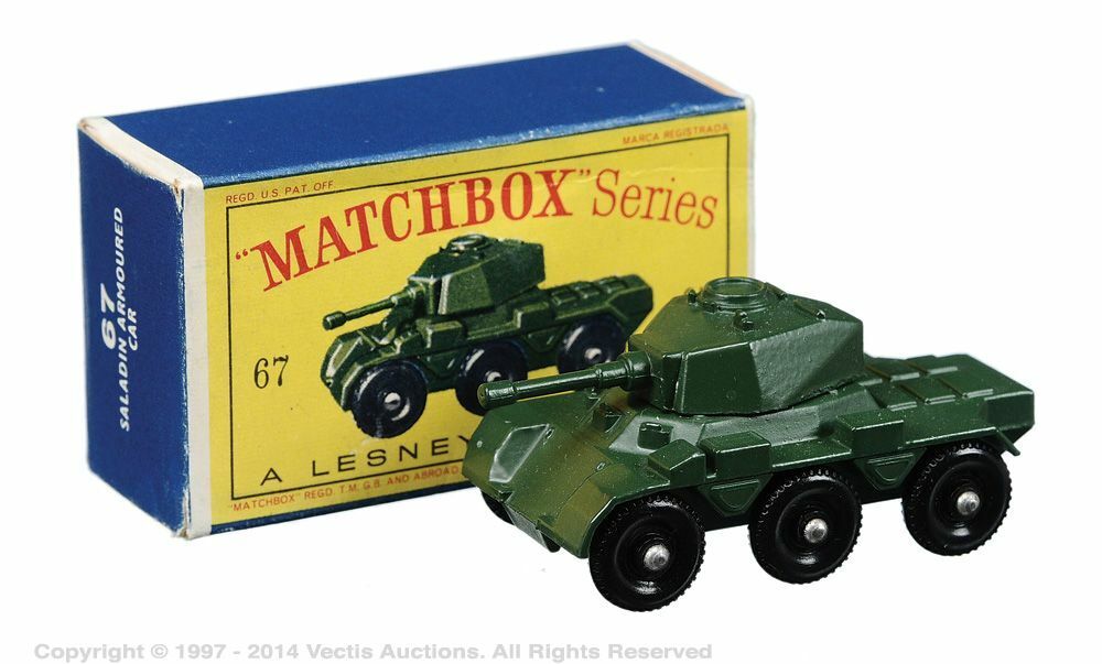 Lesney Matchbox 67 A Saladin Armoured Car reproduction white metal Turret