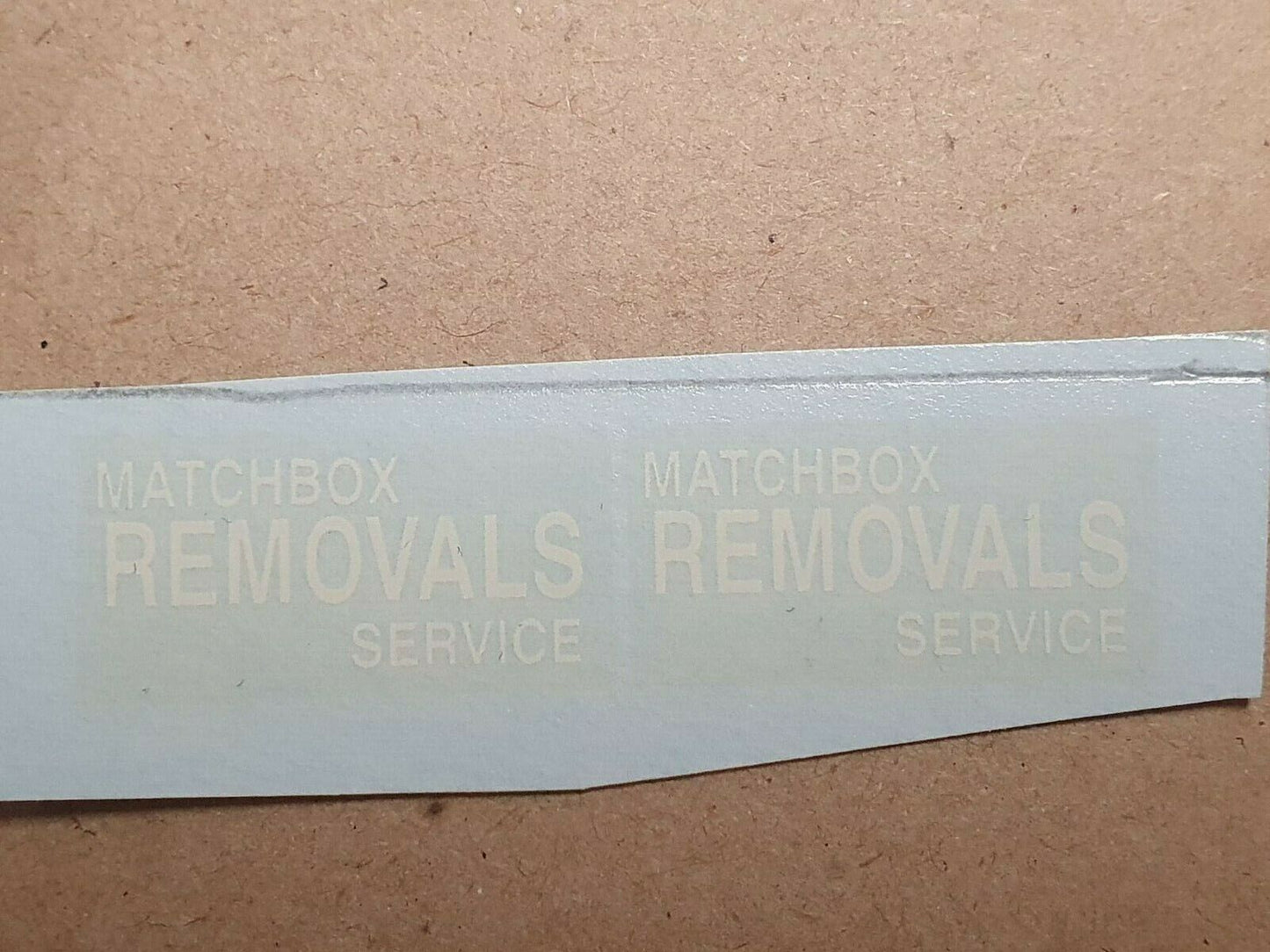 Matchbox 17A Bedford Matchbox Removals Van decal set only white (R)