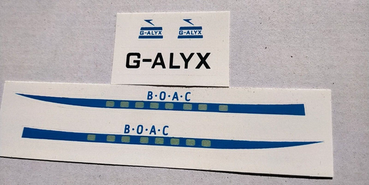 Dinky 999 a1 DH Comet BOAC livery g-alyx decal set only in Blue