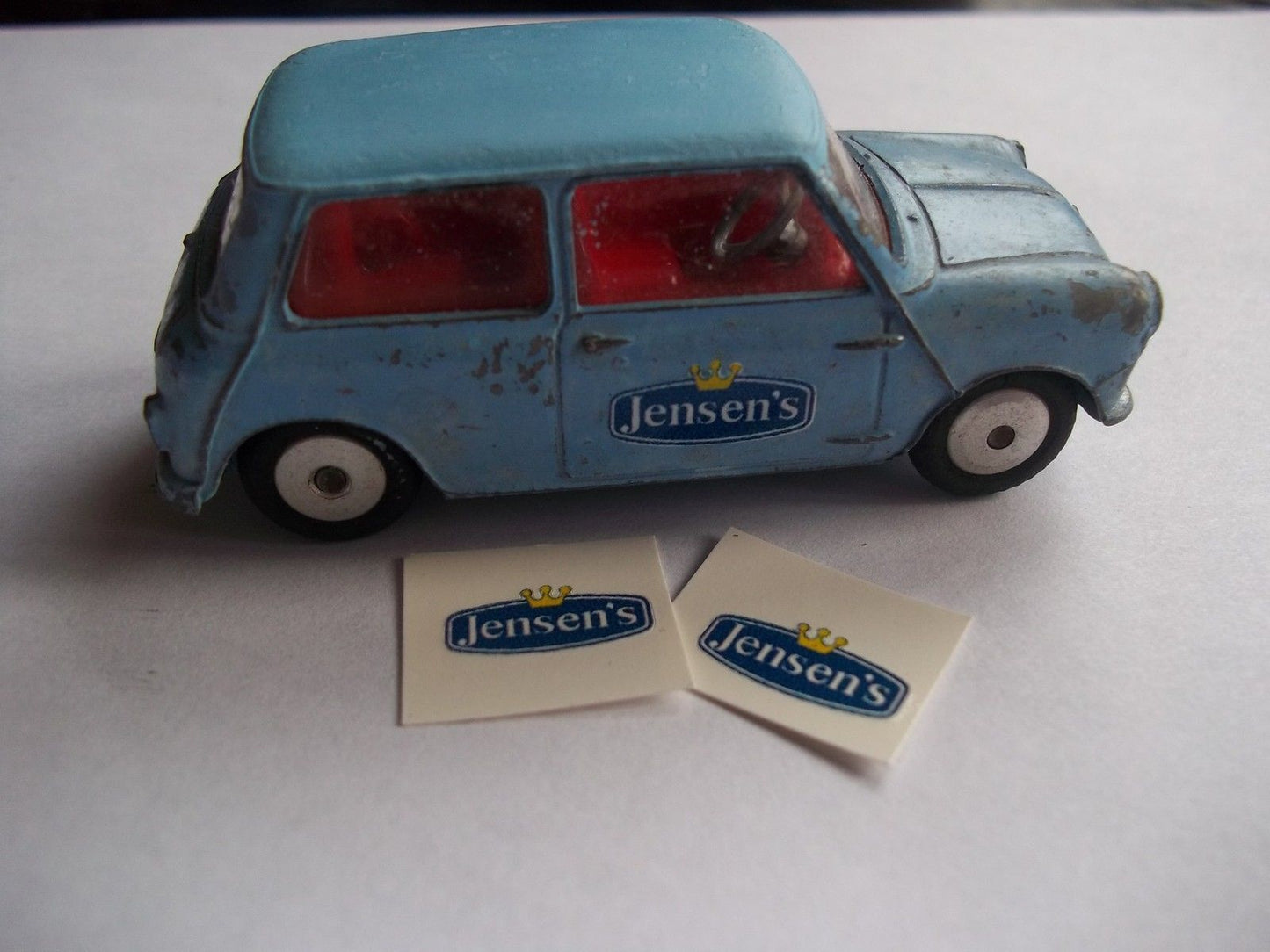 Corgi No.225 Austin Se7en Mini & Corgi 251 Hillman Imp "Jensens" Decals.