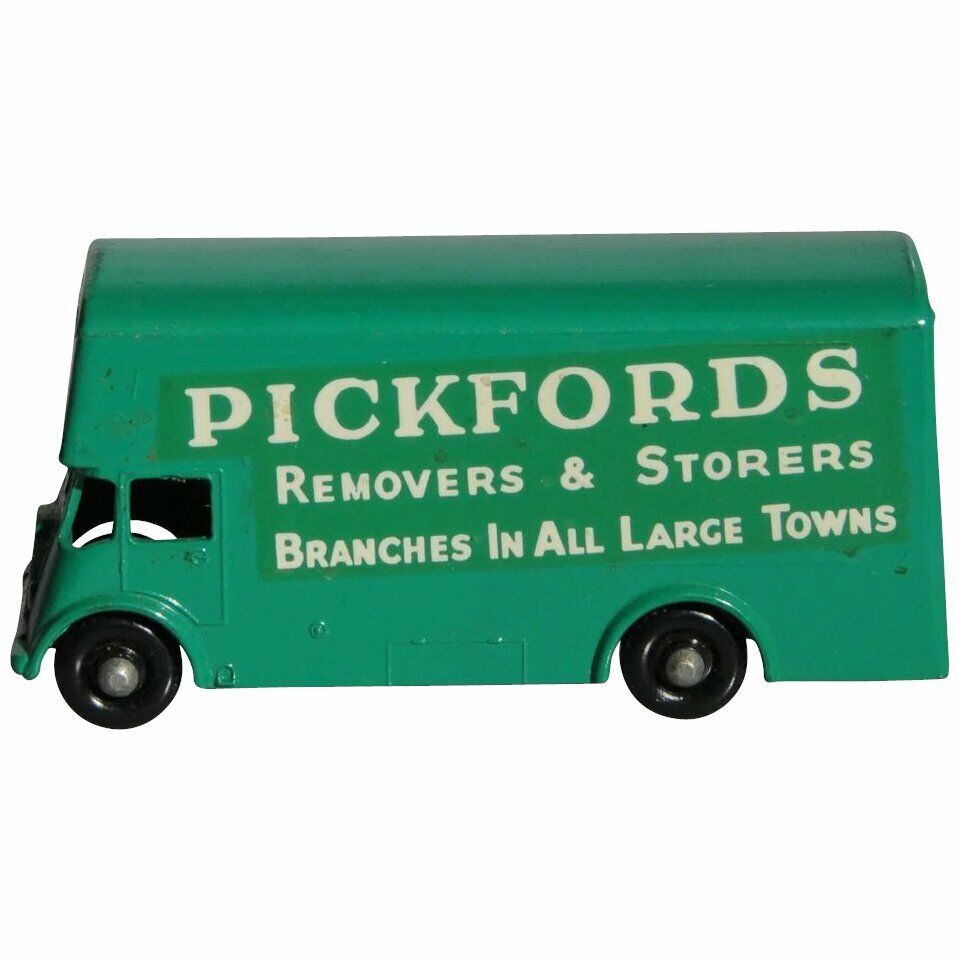 Matchbox 46B Pickfords Removal Van reproduction sliding white rear shutter