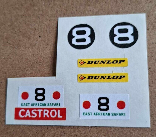 Dinky 212 Ford Cortina MK1 Rally reproduction paper sticker set