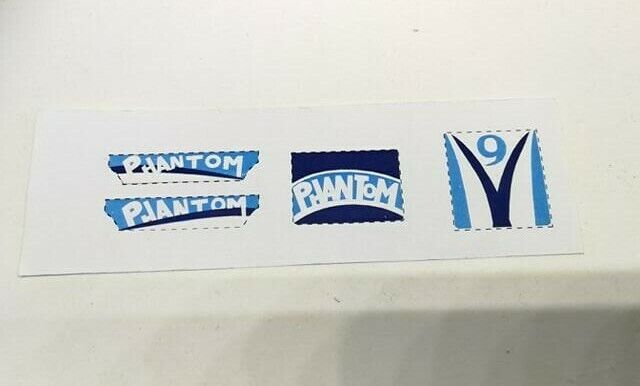 Matchbox No9 Ford Escort RS 2000 Phantom Paper sticker set only.