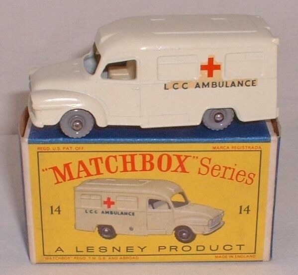 Matchbox 14c Bedford Lomax Ambulance decal set only blue