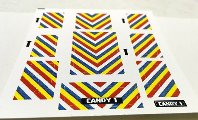 Dinky 107 Stripey Magic Mini decals set only pre-cut