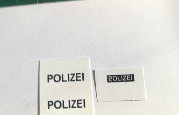 Corgi 492 A4 Volkswagen Beetle Police Car Swiss Export Version decal set only