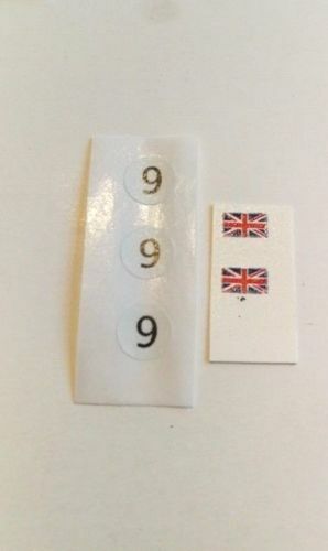 Spot On 263 Bentley 4.5 Litre union flags and #9 #11#13#15 #27 race numbers