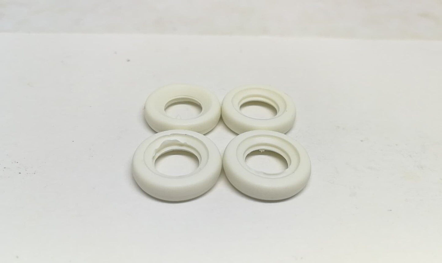 Dinky replacement 15mm smooth white tyres x4 french saloons DD29