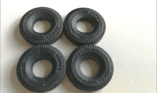 Corgi replacement tyres 17 mm treaded "CORGI TOYS" 1967 onward L Rover dodge DD5