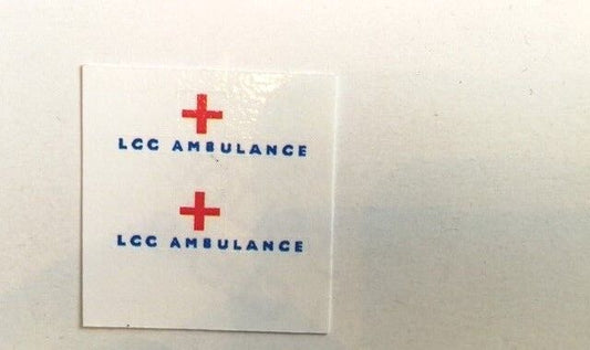 Matchbox 14c Bedford Lomax Ambulance decal set only blue