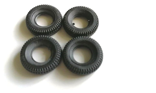 Dinky 17mm Treaded Replacement Tyres x4 later dinkys transit, rolls royce DD15