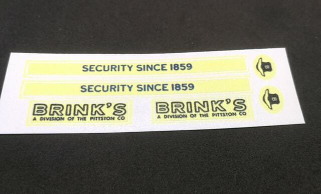 Dinky 275 Brinks Security Truck decal set only pre-cut