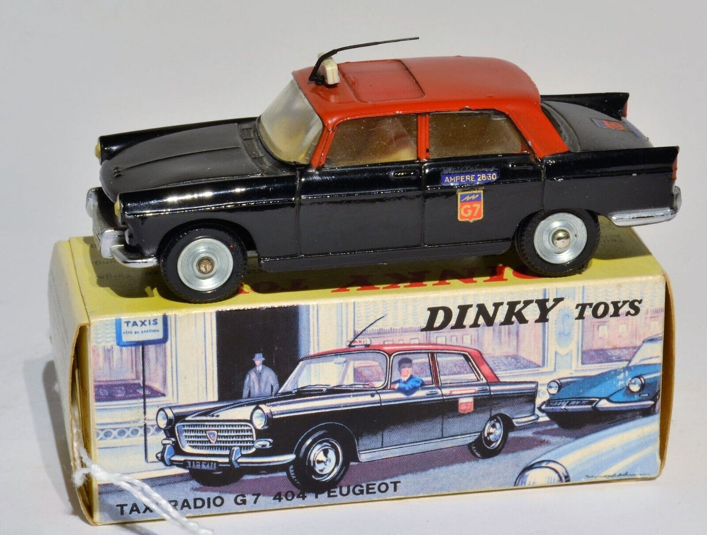 French Dinky Peugeot 404 Taxi G7 replacement black plastic aerial